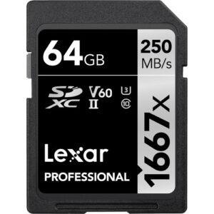 Tarjeta de memoria Lexar  SDXC 1667x UHS-II de 64 GB